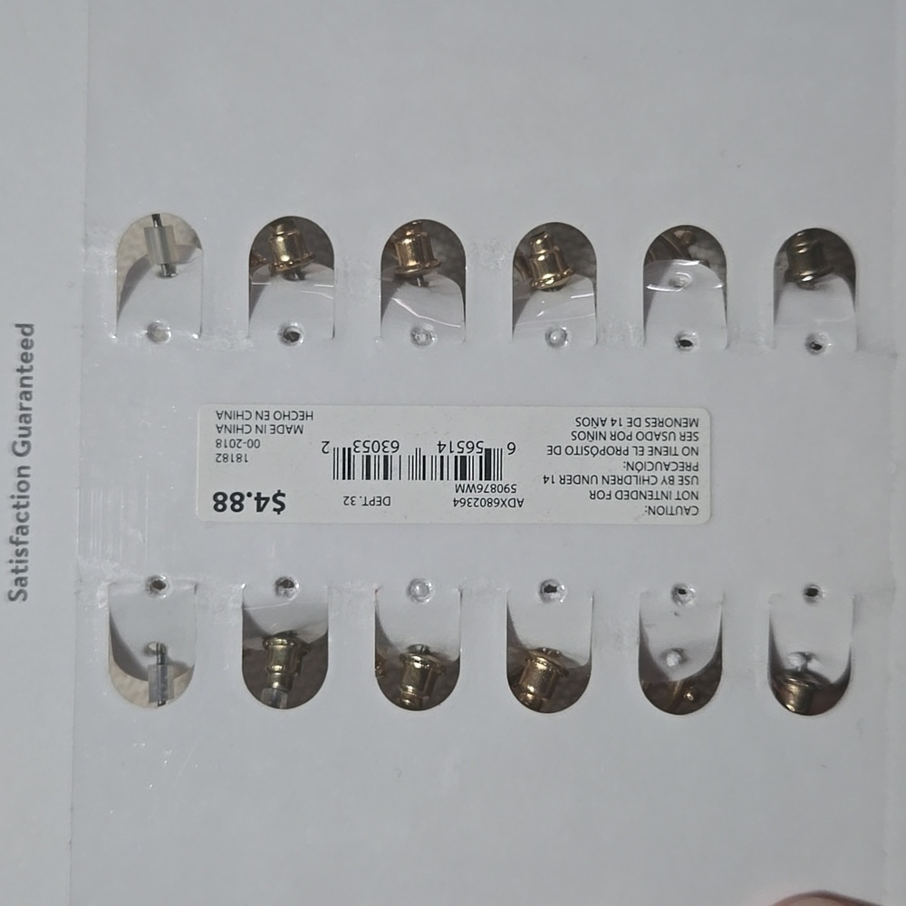 Gold Tone 5 Pair Earring Set - Picture 4 of 5